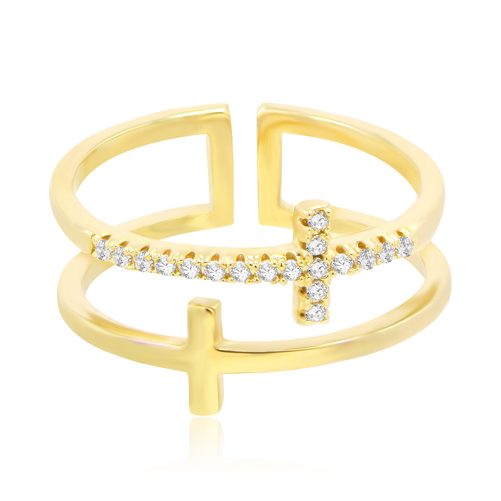 Gold Cross Ring